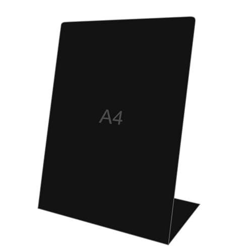Studiocen Kreidetafel Aufsteller A4 – Tafel zum Beschriften 21 x 29,7 cm – Kreidetafeln für Laden, Restaurant & Buffet – Stehende Menütafeln bei Party - Schwarz Studiocen Kreidetafel Aufsteller A4 – Tafel zum Beschriften 21 x 29,7 cm – Kreidetafeln für Laden, Restaurant & Buffet – Stehende Menütafeln bei Party - Schwarz von Studiocen