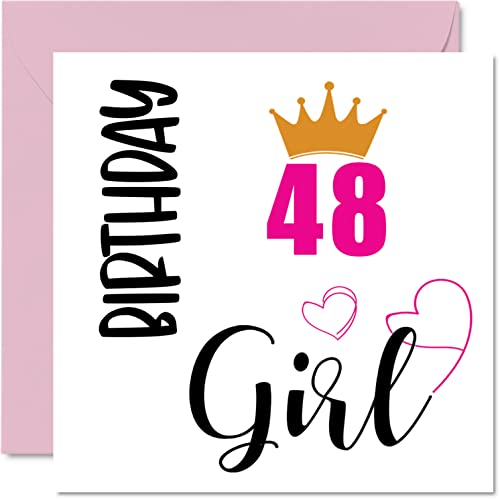 Geburtstagskarte zum 48. Geburtstag für Frauen – Geburtstag – Happy Karten für 48 Jahre alte Frau Mama Schwester Tante Cousin Freund Nichte 145 mm vierzig-achtundvierzig Geburtstag Grußkarten Geschenk Geburtstagskarte zum 48. Geburtstag für Frauen – Geburtstag – Happy Karten für 48 Jahre alte Frau Mama Schwester Tante Cousin Freund Nichte 145 mm vierzig-achtundvierzig Geburtstag Grußkarten Geschenk von Stuff4