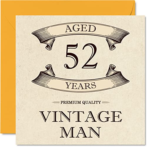 Geburtstagskarte zum 52. Geburtstag für Männer – Alter 52 Jahre – lustige Geburtstagskarte für Kollegen, Vater, Ehemann, Freund, Onkel, Bruder, Freund, 145 mm x 145 mm Grußkarten, 52. Geburtstagskarte Geburtstagskarte zum 52. Geburtstag für Männer – Alter 52 Jahre – lustige Geburtstagskarte für Kollegen, Vater, Ehemann, Freund, Onkel, Bruder, Freund, 145 mm x 145 mm Grußkarten, 52. Geburtstagskarte von Stuff4