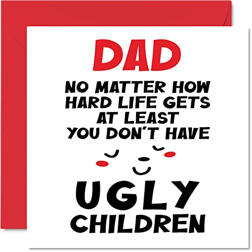 Lustige Vatertagskarten für Papa – Vater hässliche Kinder – Witz Happy Birthday Karte für Papa von Sohn Tochter, Vatergeburtstagsgeschenke, 145 mm x 145 mm, Vatertagsgrußkarten, Geschenk für Papa Lustige Vatertagskarten für Papa – Vater hässliche Kinder – Witz Happy Birthday Karte für Papa von Sohn Tochter, Vatergeburtstagsgeschenke, 145 mm x 145 mm, Vatertagsgrußkarten, Geschenk für Papa von Stuff4