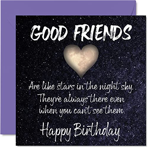 Special Birthday Cards for Friend – Friends Like Stars – Happy Birthday Card for Friend from Bestie, Friend Birthday Gifts, 145 mm x 145 mm Friendship Greeting Cards Gift for Bestfriend von Stuff4