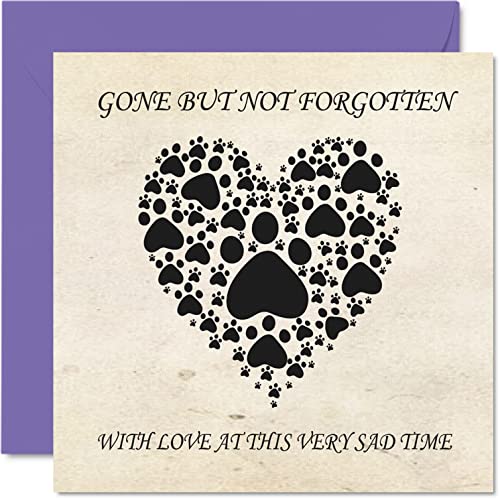 Stuff4 Beileidskarten für Haustiere, mit englischer Aufschrift: Thinking of You, Gone But Not Forgetten, Trauerkarten für Haustiere, Sorry For Your Loss, 145 mm x 145 mm, Blumen Stuff4 Beileidskarten für Haustiere, mit englischer Aufschrift: Thinking of You, Gone But Not Forgetten, Trauerkarten für Haustiere, Sorry For Your Loss, 145 mm x 145 mm, Blumen von Stuff4