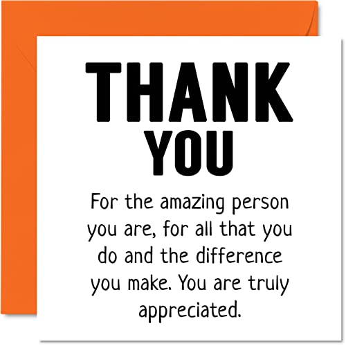 Stuff4 Dankeskarten – Amazon Person All You Do Truly Appreciated – Dankeskarten für Ihn und Damen – Herzliche Wertschätzungskarte, 145 mm x 145 mm, Dankeskarten für Geschenke von Stuff4