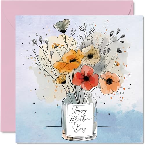 Stuff4 Herzliche Muttertagskarten für Mama – hübsche Blumen – Glückliche Muttertagskarte für Mama von Tochter und Sohn, Geschenke für Mutter, 145 mm x 145 mm, saisonale Grußkarten für Mama, Mama Stuff4 Herzliche Muttertagskarten für Mama – hübsche Blumen – Glückliche Muttertagskarte für Mama von Tochter und Sohn, Geschenke für Mutter, 145 mm x 145 mm, saisonale Grußkarten für Mama, Mama von Stuff4