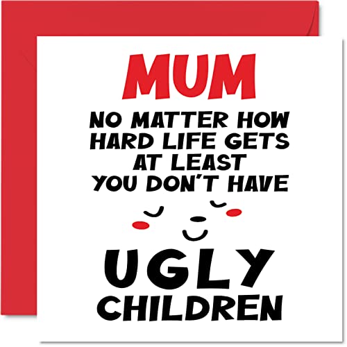 Stuff4 Lustige Muttertagskarten für Mama – hässliche Kinder – Witz Happy Birthday Karte für Mama von Tochter Sohn, Mutter Geburtstagsgeschenke, 145 mm x 145 mm Muttertagsgrußkarten für Mama Stuff4 Lustige Muttertagskarten für Mama – hässliche Kinder – Witz Happy Birthday Karte für Mama von Tochter Sohn, Mutter Geburtstagsgeschenke, 145 mm x 145 mm Muttertagsgrußkarten für Mama von Stuff4