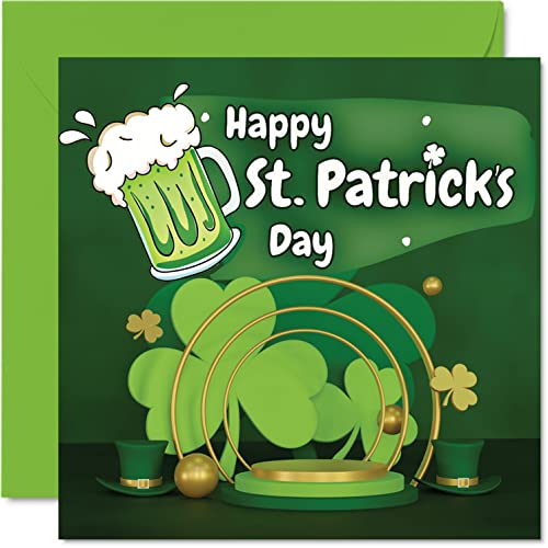 Stuff4 St. Patricks Day Karte – Happy St. Patrick's Day – Irische Karten mit Kleeblatt für Mutter, Vater, Tante, Onkel, Freund, Oma, Großvater, Bruder, Schwester, 145 mm Paddys Grußkarten Stuff4 St. Patricks Day Karte – Happy St. Patrick's Day – Irische Karten mit Kleeblatt für Mutter, Vater, Tante, Onkel, Freund, Oma, Großvater, Bruder, Schwester, 145 mm Paddys Grußkarten von Stuff4