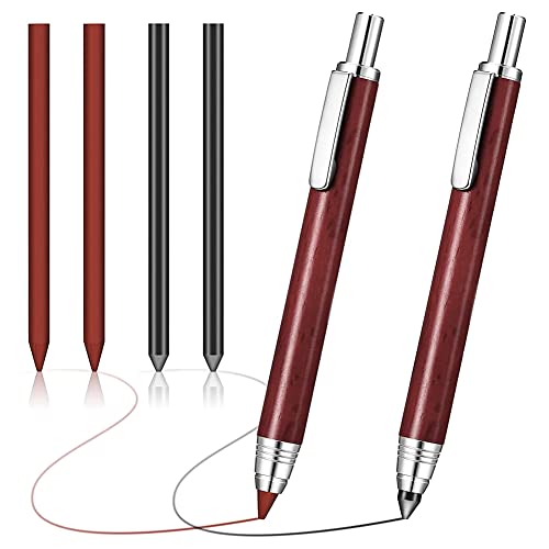 Stuurvnee 5,6 Mm Druckbleistifthalter 2 Automatischer Mechanischer Graphitstift Zimmermannsstift 4 NachfüLlminen mit Spitzer von Stuurvnee