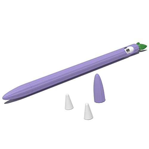 Stweap Federmäppchen, kompatibel mit Apple Pencil 1. Generation, Perfekter Griff, Silikonhülle (lila) von Stweap
