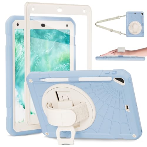 Stweap Schutzhülle für iPad 6. / 5. Generation, 24,6 cm (9,7 Zoll), mit Displayschutzfolie, Stifthalter, 360 Grad drehbare Handschlaufe, Ständer, sturzsichere Schutzhülle für iPad 6. / 5. / Air 2 von Stweap
