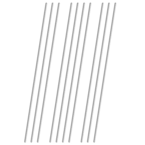 10 Stück Edelstahlrohr, 2mm X 200mm 304 Edelstahl Metallstange Rundstäbe Solide Vollrundstab Rundstahl Metallstab für DIY-Handwerk Modellflugzeug Modellschiff Modellauto von Styquenzer