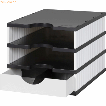 Styro Aufbewahrungsbox styrodoc uno SET 3 Fächer weiß/schwarz Schublad Styro Aufbewahrungsbox styrodoc uno SET 3 Fächer weiß/schwarz Schublad von Styro