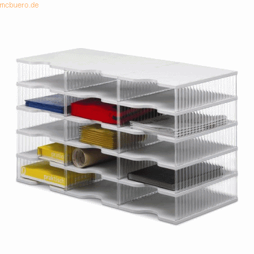 Styro Postsortieranlage Trio-Tower 15 Fächer grau/transparent Styro Postsortieranlage Trio-Tower 15 Fächer grau/transparent von Styro