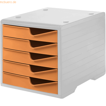 Styro Schubladenbox styroswingbox 5 Schübe grau/apricot von Styro