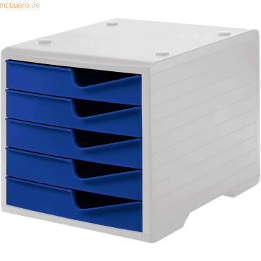 Styro Schubladenbox styroswingbox 5 Schübe grau/blau Styro Schubladenbox styroswingbox 5 Schübe grau/blau von Styro