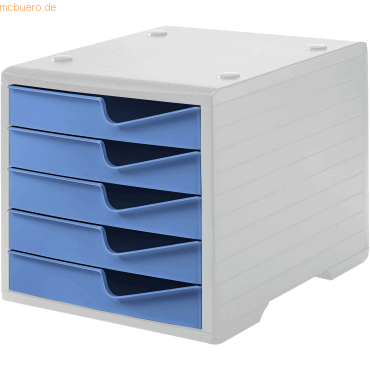 Styro Schubladenbox styroswingbox 5 Schübe grau/cornflower Styro Schubladenbox styroswingbox 5 Schübe grau/cornflower von Styro