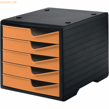 Styro Schubladenbox styroswingbox 5 Schübe schwarz/apricot von Styro
