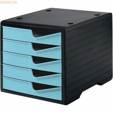 Styro Schubladenbox styroswingbox 5 Schübe schwarz/aqua Styro Schubladenbox styroswingbox 5 Schübe schwarz/aqua von Styro