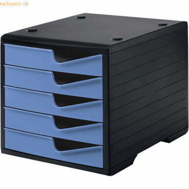 Styro Schubladenbox styroswingbox 5 Schübe schwarz/cornfloxer von Styro