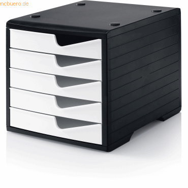 Styro Schubladenbox styroswingbox 5 Schübe schwarz/weiß von Styro