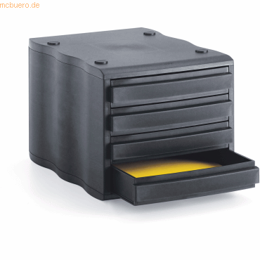 Styro Schubladenbox styrowave 4 Schubladen 46mm schwarz/schwarz Styro Schubladenbox styrowave 4 Schubladen 46mm schwarz/schwarz von Styro