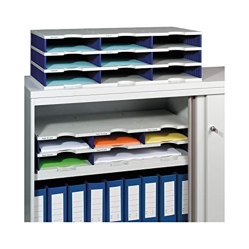 styrodoc Sortierstation trio mit 9 Fächern/268030338 723x331x223mm grau/blau von Styro
