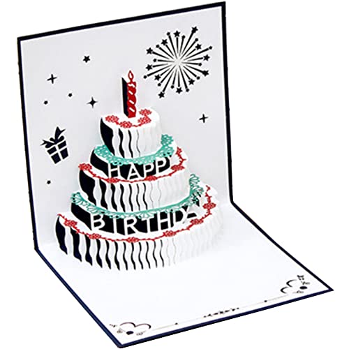 Stytpwra Geburtstagskarten – Up 3D, LED-Licht, Geburtstagstorte, Musik, Geburtstagskarten, Postkarten, Geburtstagskarten, holografisch geschnitten von Stytpwra
