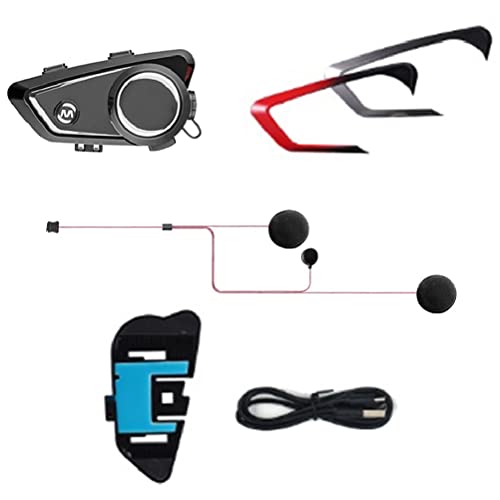 Stytpwra Motorrad-Kopfhörer, Bluetooth, Integralhelm, weicher Kopfbügel, integrierte Gegensprechanlage und Musik-Sharing-Funktion von Stytpwra