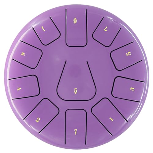 Suanzua 8 Steel Tongue Drum, 11-Ton Tamburin mit Drumsticks und Fingerpicks für Meditationen Tamburin Instrument A Suanzua 8 Steel Tongue Drum, 11-Ton Tamburin mit Drumsticks und Fingerpicks für Meditationen Tamburin Instrument A von Suanzua