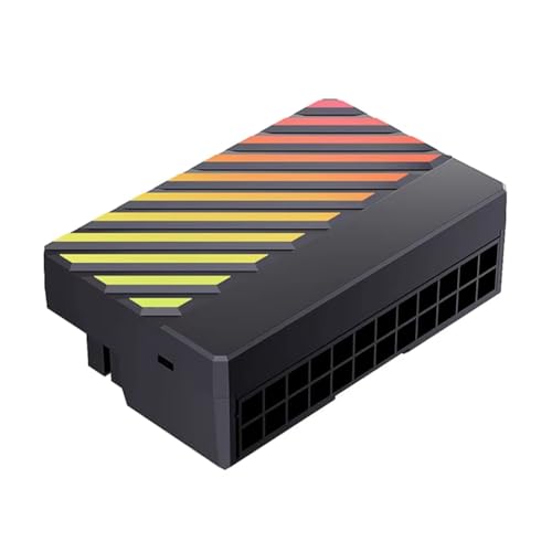 Suanzua ATX 24Pin ARGB Adapter 90° Konverter 24PIN RGB Netzkabeladapter für 24PlN Motherboard Netzteil Schwarz Suanzua ATX 24Pin ARGB Adapter 90° Konverter 24PIN RGB Netzkabeladapter für 24PlN Motherboard Netzteil Schwarz von Suanzua