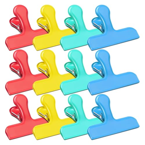 Suanzua Breite Edelstahl-Clips, Tütenclips, Lebensmittelclips, Kartoffelchip-Clips, Robuster Metalltütenverschließer, Snack-Klammern, 12 Stück Suanzua Breite Edelstahl-Clips, Tütenclips, Lebensmittelclips, Kartoffelchip-Clips, Robuster Metalltütenverschließer, Snack-Klammern, 12 Stück von Suanzua