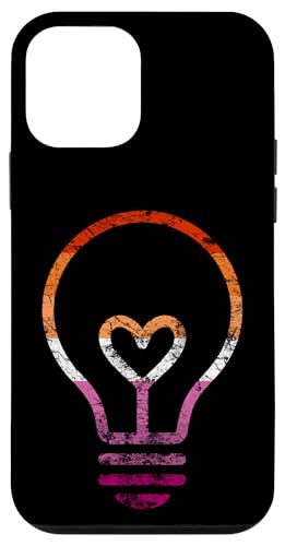 Dezente Lesben-Flagge, Herz, Glühbirne, Vintage Hülle für iPhone 12 mini von Subtle Lesbian Lightbulb Gifts Apparel
