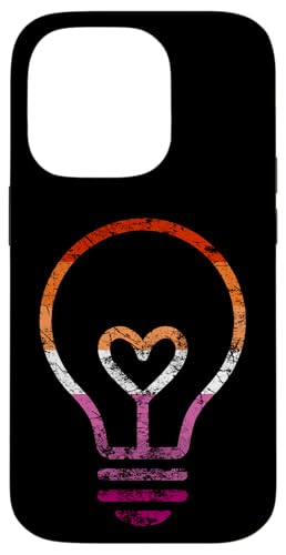 Dezente Lesben-Flagge, Herz, Glühbirne, Vintage Hülle für iPhone 14 Pro Dezente Lesben-Flagge, Herz, Glühbirne, Vintage Hülle für iPhone 14 Pro von Subtle Lesbian Lightbulb Gifts Apparel
