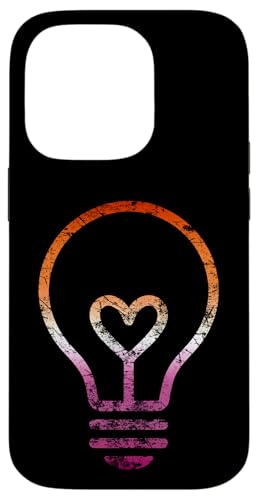 Dezente Lesben-Flagge, Herz, Glühbirne, Vintage Hülle für iPhone 14 Pro Dezente Lesben-Flagge, Herz, Glühbirne, Vintage Hülle für iPhone 14 Pro von Subtle Lesbian Lightbulb Gifts Apparel