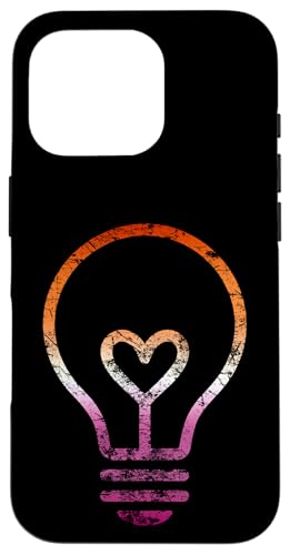Dezente Lesben-Flagge, Herz, Glühbirne, Vintage Hülle für iPhone 16 Pro Dezente Lesben-Flagge, Herz, Glühbirne, Vintage Hülle für iPhone 16 Pro von Subtle Lesbian Lightbulb Gifts Apparel