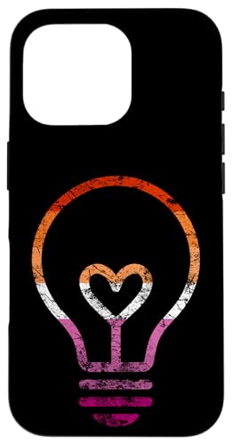 Dezente Lesben-Flagge, Herz, Glühbirne, Vintage Hülle für iPhone 16 Pro Dezente Lesben-Flagge, Herz, Glühbirne, Vintage Hülle für iPhone 16 Pro von Subtle Lesbian Lightbulb Gifts Apparel