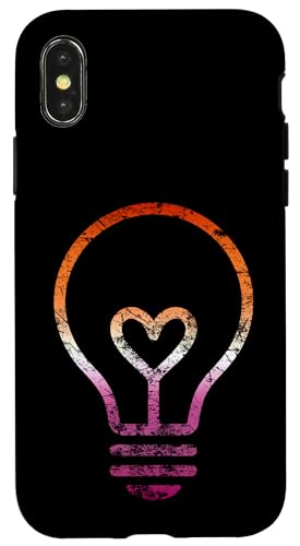 Dezente Lesben-Flagge, Herz, Glühbirne, Vintage Hülle für iPhone X/XS Dezente Lesben-Flagge, Herz, Glühbirne, Vintage Hülle für iPhone X/XS von Subtle Lesbian Lightbulb Gifts Apparel
