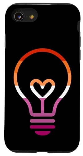 Dezente Lesben-Flaggen-Glühbirne Hülle für iPhone SE (2020) / 7 / 8 von Subtle Lesbian Lightbulb Gifts Apparel
