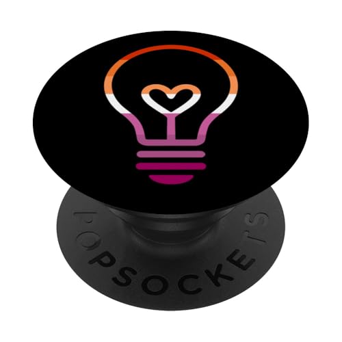 Dezente Lesben-Flaggen-Glühbirne PopSockets Klebender PopGrip Dezente Lesben-Flaggen-Glühbirne PopSockets Klebender PopGrip von Subtle Lesbian Lightbulb Gifts Apparel