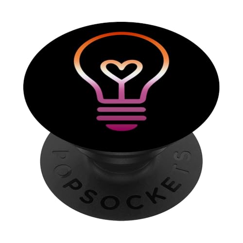 Dezente Lesben-Flaggen-Glühbirne PopSockets Klebender PopGrip Dezente Lesben-Flaggen-Glühbirne PopSockets Klebender PopGrip von Subtle Lesbian Lightbulb Gifts Apparel