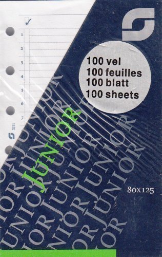 Time/system Succes JUNIOR Einlage NOTIZPAPIER NOTIZEN Aufgaben TODO 100 Blatt in Weiß - A7 Pocket von Succes