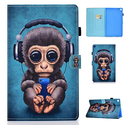 Succtop Galaxy Tab S5e 10.5 Zoll Hülle PU Leder Flip Brieftasche Schutzhülle Stand Tasche Hülle mit Stifthalter, Auto Schlaf/Wach für Samsung Galaxy Tab S5e 10.5" SM-T720 Sm-T725 Musik AFFE Succtop Galaxy Tab S5e 10.5 Zoll Hülle PU Leder Flip Brieftasche Schutzhülle Stand Tasche Hülle mit Stifthalter, Auto Schlaf/Wach für Samsung Galaxy Tab S5e 10.5" SM-T720 Sm-T725 Musik AFFE von Kopeme