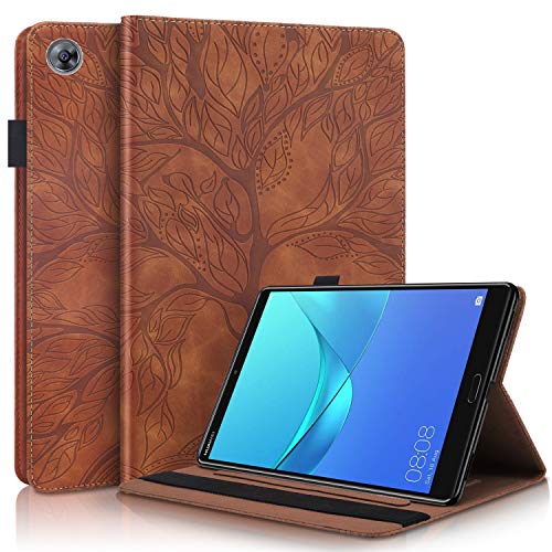 Succtop Hülle Huawei M5 Pro / M5 10.8 2018 Zoll Hülle ständer Funktion Intelligente Schutzhülle Brieftasche Folio Flip Cover Kartensteckplatz Tabletthülle für Huawei M5 Pro / M5 10.8 Braun von Succtop