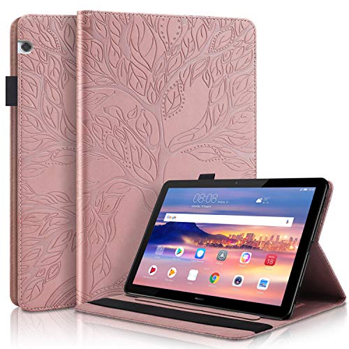 Succtop Hülle Huawei Mediapad T5-10 10,1 Zoll Schutzhülle PU-Leder Weiche TPU Case Flip Stand Stifthalter Kartenschlitz Brieftasche Tablet Hülle für Huawei Mediapad T5 10.1" Roségold Succtop Hülle Huawei Mediapad T5-10 10,1 Zoll Schutzhülle PU-Leder Weiche TPU Case Flip Stand Stifthalter Kartenschlitz Brieftasche Tablet Hülle für Huawei Mediapad T5 10.1" Roségold von Succtop
