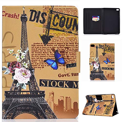Succtop Kompatibel mit Hülle für iPad Mini 5/4/3/2/1, PU Leder Brieftasche Cover Case iPad Mini 3 iPad Mini 2 Auto Schla/f/Wach Schutzhülle für iPad Mini 5 iPad Mini 4,Eiffelturm von Succtop