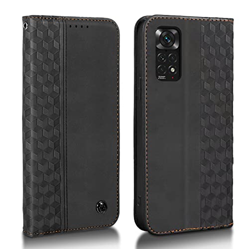 Succtopy Handyhülle Xiaomi Redmi Note 11/ Note 11S,PU Leder Hülle mit Kartenfächer und Standfunktion für Xiaomi Redmi Note 11,Lederhülle Flip Wallet Case Schutzhülle für xiaomi Redmi Note 11S,Schwarz von Succtopy