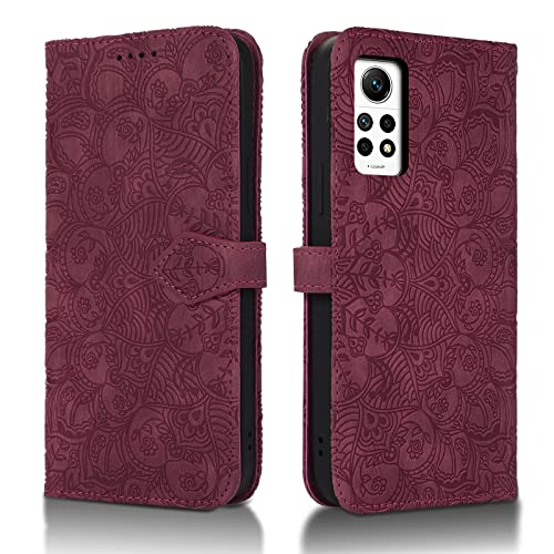 Succtopy Handyhülle für Xiaomi Redmi Note 12 Pro 4G - PU Leder Hülle mit Kartenfächer und Standfunktion, Klapphülle Flip Wallet Cover Case Schutzhülle, Rotwein Succtopy Handyhülle für Xiaomi Redmi Note 12 Pro 4G - PU Leder Hülle mit Kartenfächer und Standfunktion, Klapphülle Flip Wallet Cover Case Schutzhülle, Rotwein von Succtopy