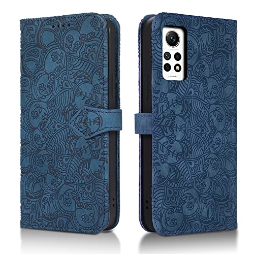 Succtopy Handyhülle Xiaomi Redmi Note 12 Pro 4G,PU Leder Hülle mit Kartenfächer und Standfunktion für Redmi Note 12 Pro 4G,Klapphülle Flip Wallet Cover Case Schutzhülle Redmi Note 12 Pro 4G,Blau von Succtopy