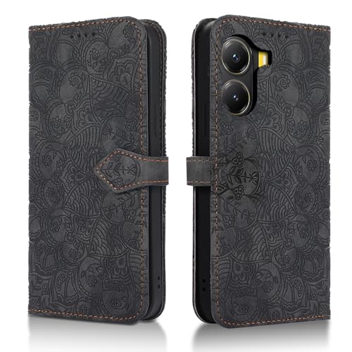 Succtopy Handyhülle für Xiaomi Poco X7 Pro 5G Premium PU Leder Klapphülle [Standfunktion] [Kartenschlitzen] [Magnetverschluss] kompatibel mit Xiaomi Poco X7 Pro 5G Schutzhülle Schwarz von Succtopy