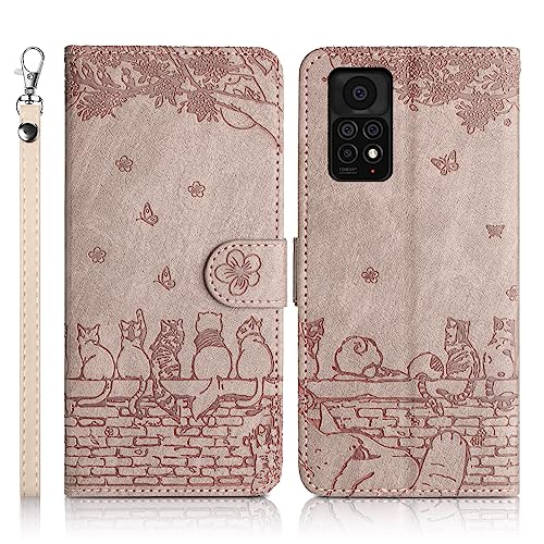 Succtopy Handyhülle für Xiaomi Redmi Note 12 Pro 4G Premium PU Lederhülle Klappbar Flip Case Tasche Magnet Kartenfach Standfunktion Schutzhülle Xiaomi Redmi Note 12 Pro 4G - Grau von Succtopy