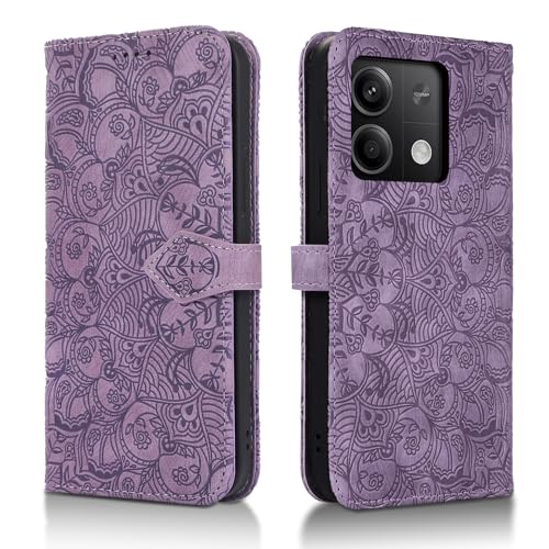 Succtopy Handyhülle für Xiaomi Redmi Note 13 5G PU Leder Hülle mit Kartenfächer und Standfunktion für Xiaomi Redmi Note 13 5G Klapphülle Flip Wallet Cover Case Schutzhülle Redmi Note 13 5G Violett von Succtopy